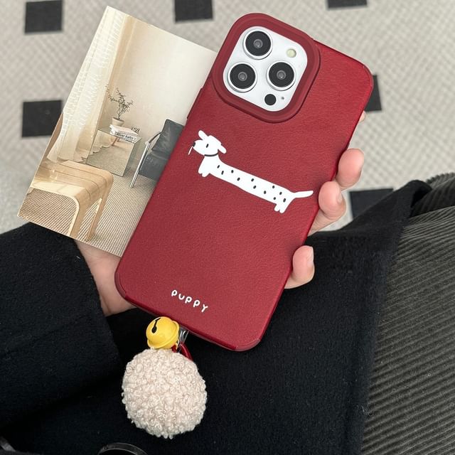 Dog Pom Case Bell Phone