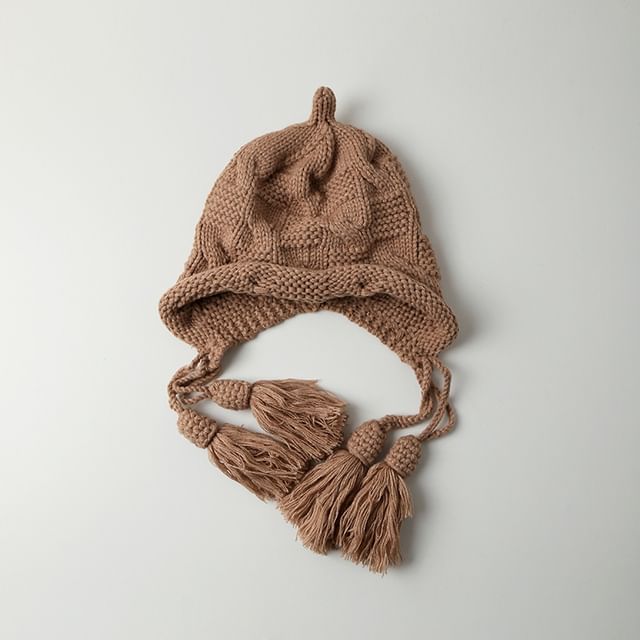 Tasseled Hat Bonnet Knit