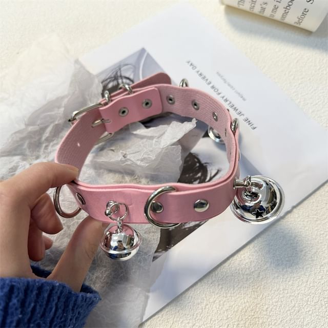 Wholesale Sample Bell Faux Leather Choker / Leash