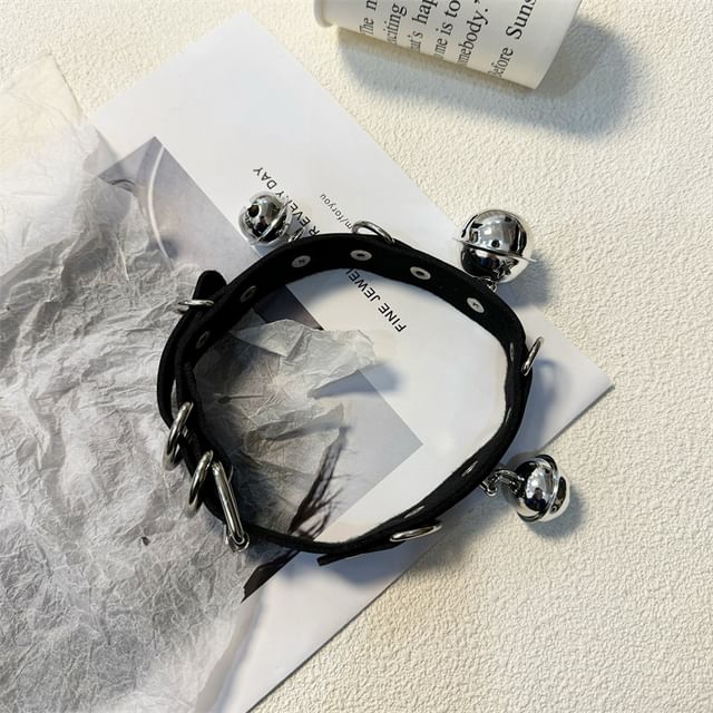 Wholesale Sample Bell Faux Leather Choker / Leash