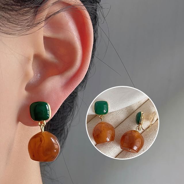 Alloy Resin Earring Drop