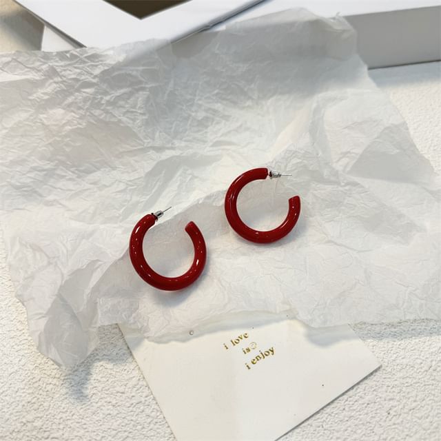 Hoop Open Earring Alloy Designs) (Various
