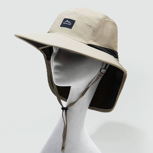 SampleApplique Boonie Hat with Sun Protection Neck Flap