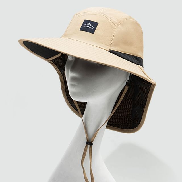 SampleApplique Boonie Hat with Sun Protection Neck Flap
