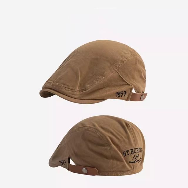 Sample Numerical Embroidered Flat Cap