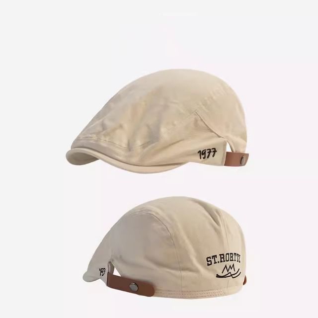 Sample Numerical Embroidered Flat Cap