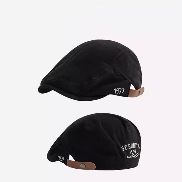 Sample Numerical Embroidered Flat Cap