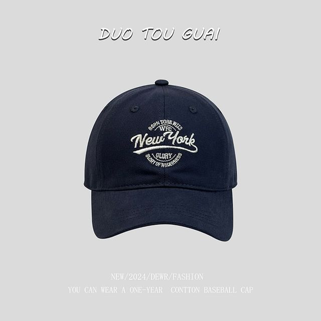 Letter Cap Embroidered Baseball