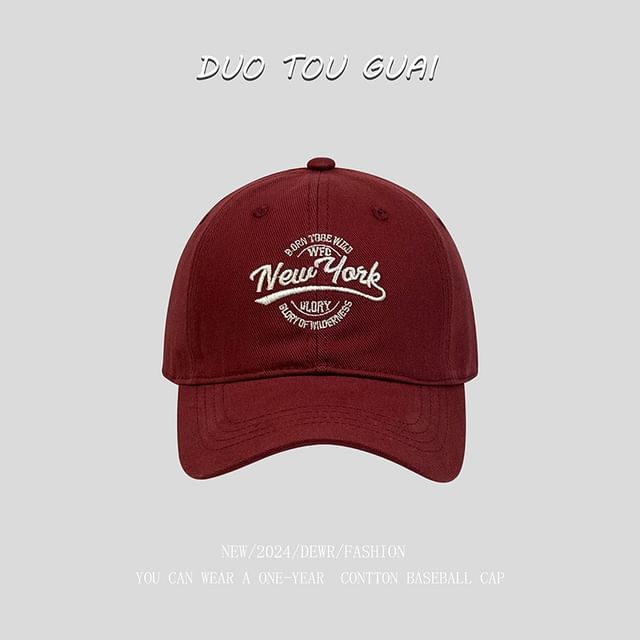 Letter Cap Embroidered Baseball
