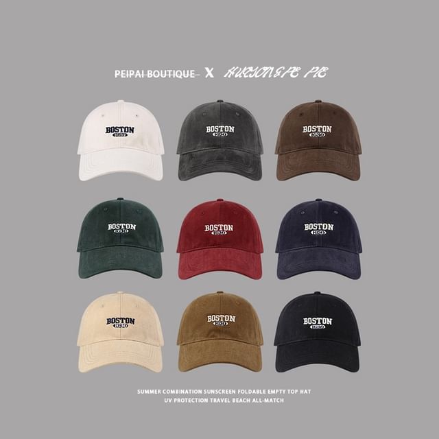 Embroidered Lettering Cap