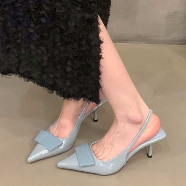 Sample Pointed Toe Stiletto Heel Slingback Sandals
