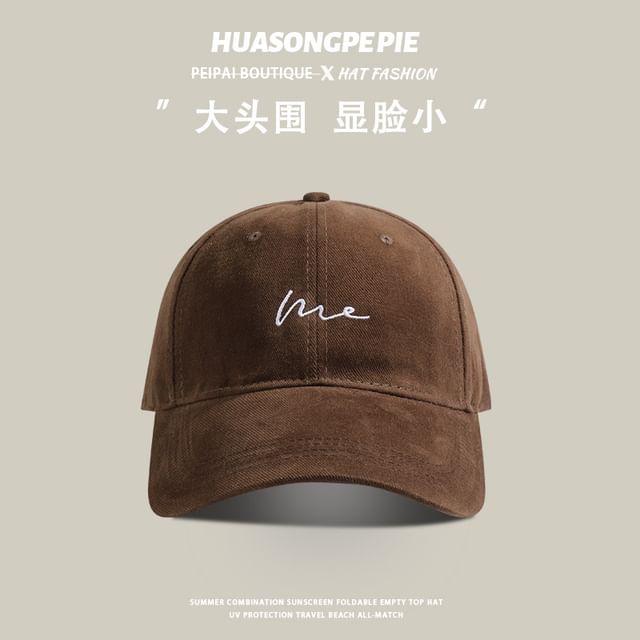 Lettering Embroidered Cap Baseball