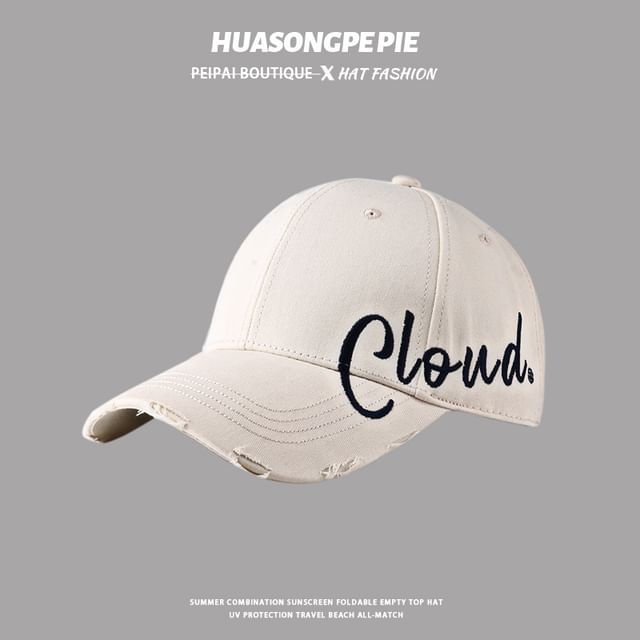 Sample Lettering Print Baseball Cap