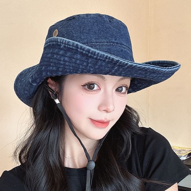 Hat Washed Denim Boonie