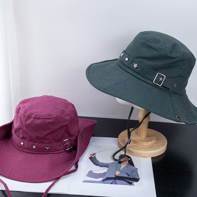 Hat Buckled Plain Bucket