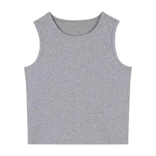 Top Tank Back Crop Plain Open