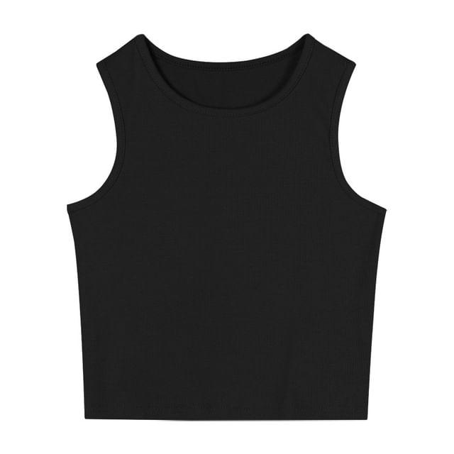 Top Tank Back Crop Plain Open