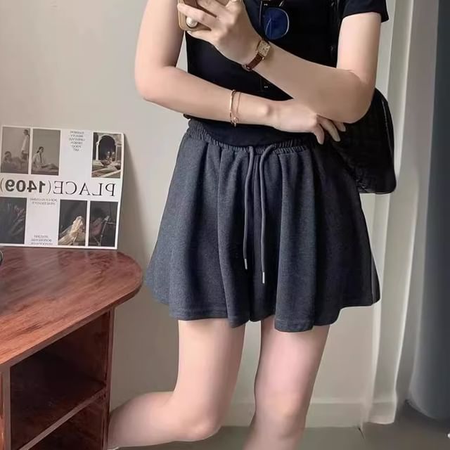 Plain High Skort Waist