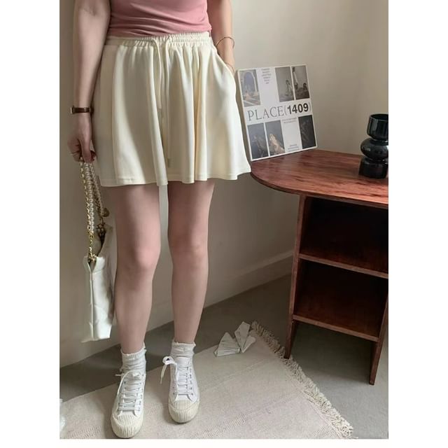 Plain High Skort Waist