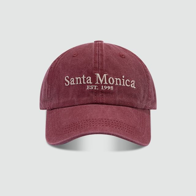 Lettering Baseball Cap Embroidered
