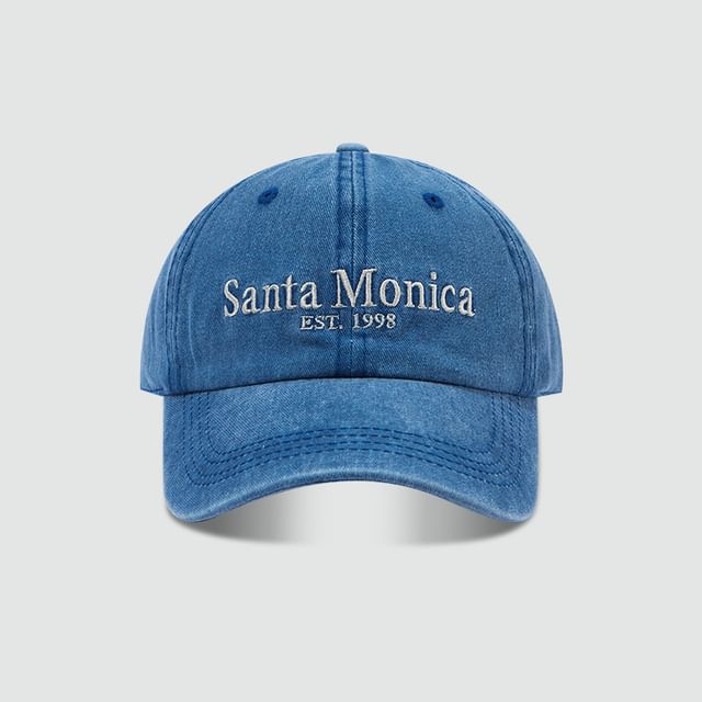 Lettering Baseball Cap Embroidered