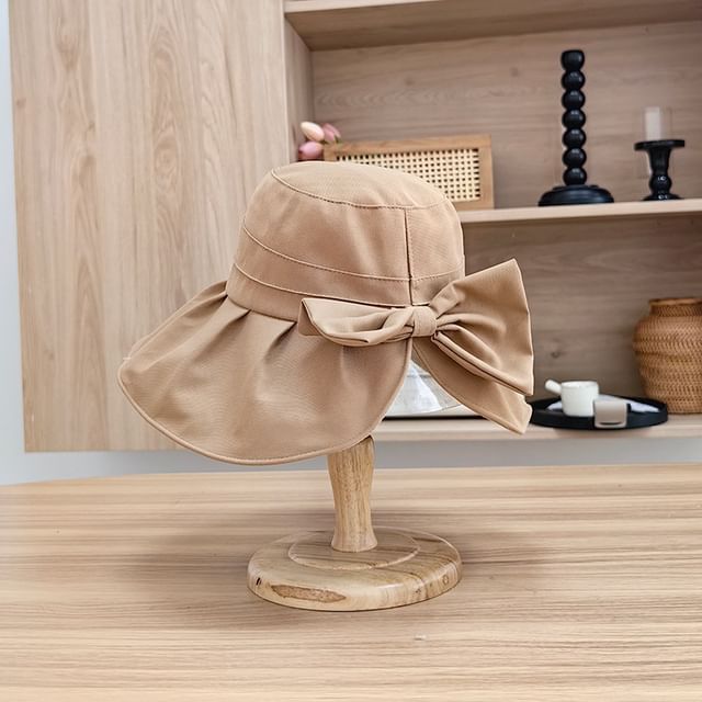 Bow Bucket Plain Hat