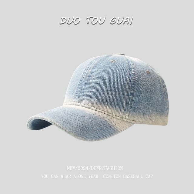 Washed Baseball Denim Cap