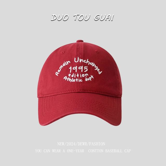 Embroidered Lettering Baseball Cap