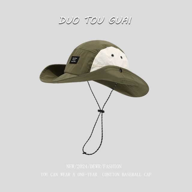 Tone Applique Bucket Two Hat