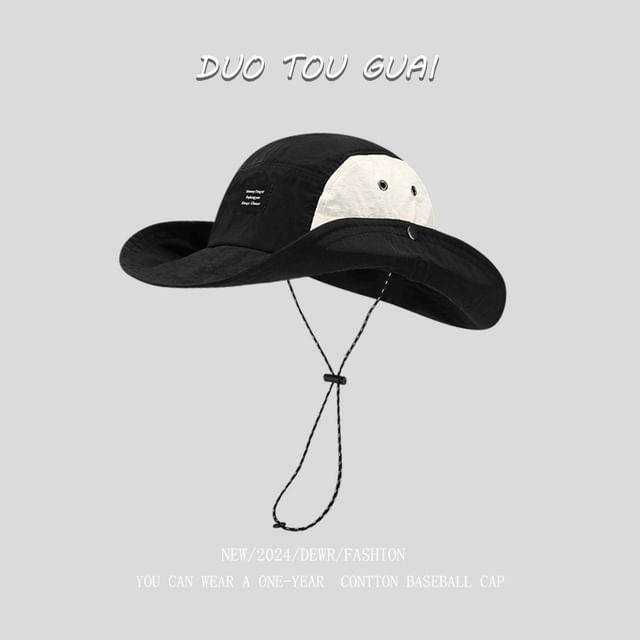 Tone Applique Bucket Two Hat