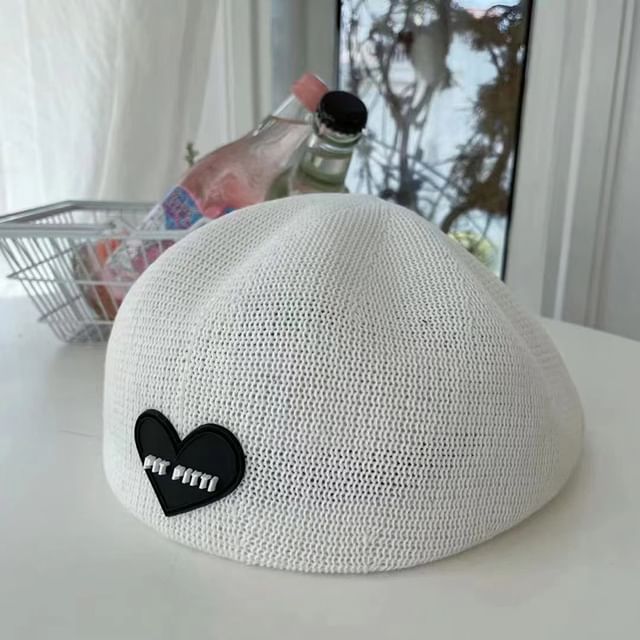 Knit Beret Heart