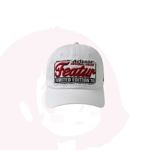 Cap Lettering Embroidered Baseball Applique