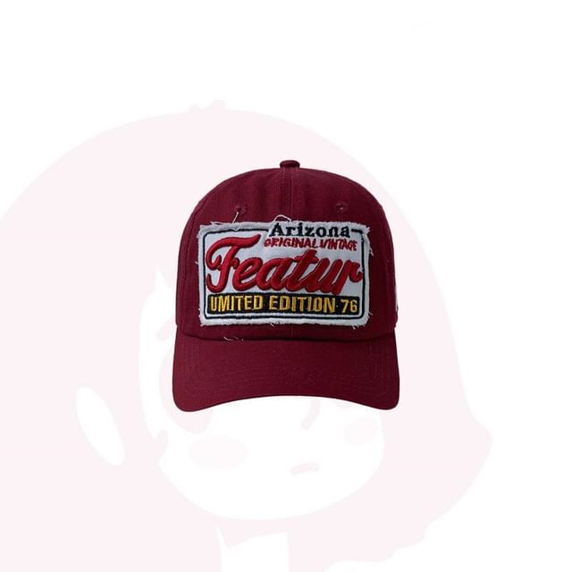 Cap Lettering Embroidered Baseball Applique