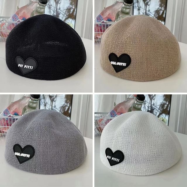 Knit Beret Heart