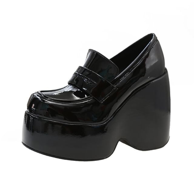 Pumps Penny Loafer Platform Wedge