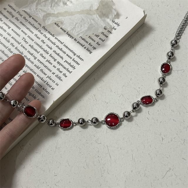 Necklace Beaded Gemstone