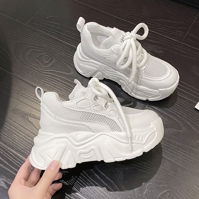 Lace Up Sneakers Platform