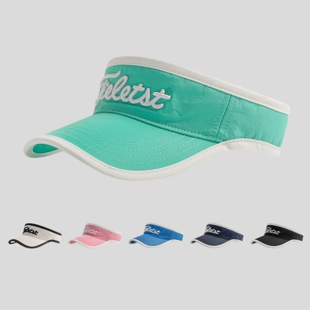 Sun Trim Lettering Visor Embroidered Contrast