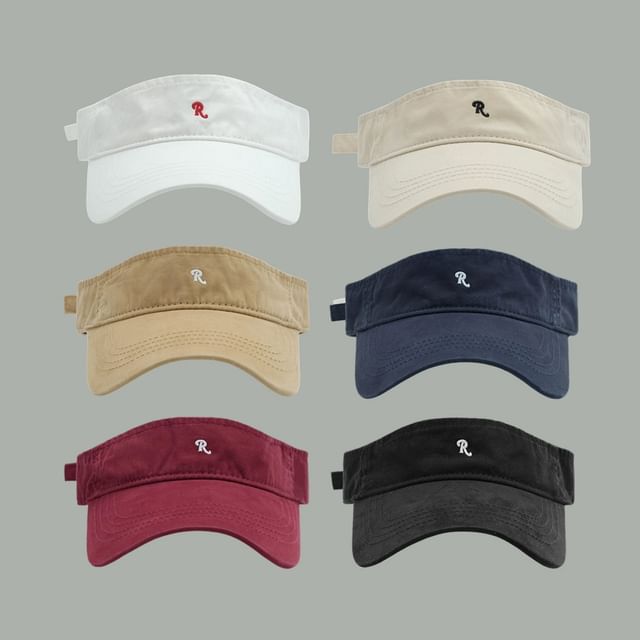 Visor Sun Embroidered Lettering