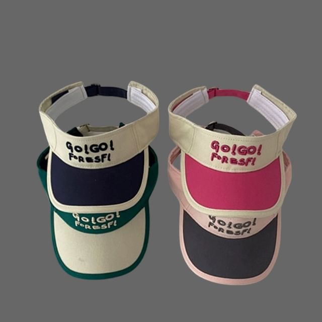 Tone Visor Two Embroidered Lettering Sun
