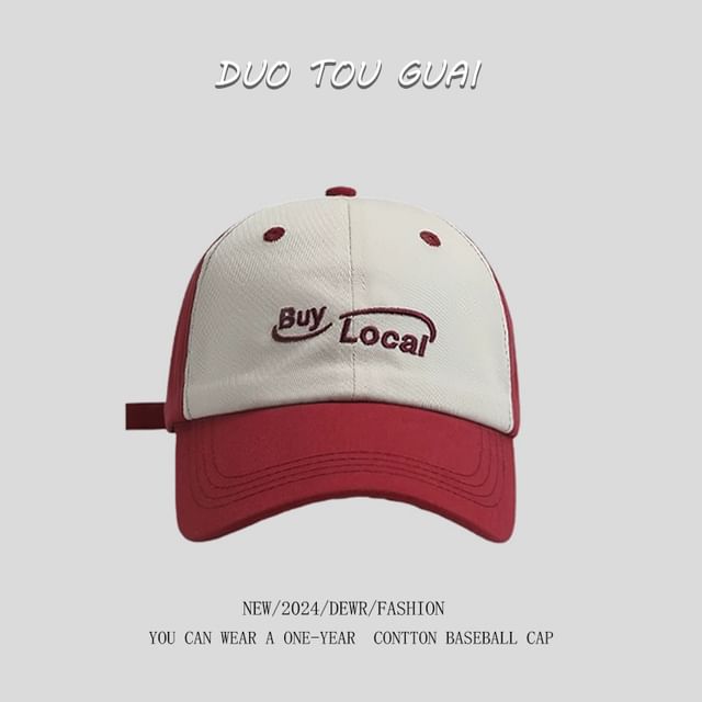 Baseball Lettering Embroidered Tone Cap Two