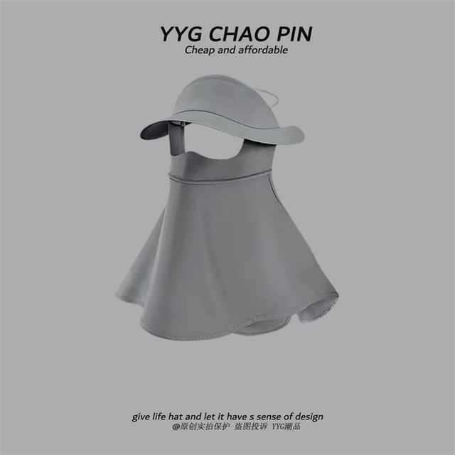 with Plain Face Neck Sun Protection Flap Cover