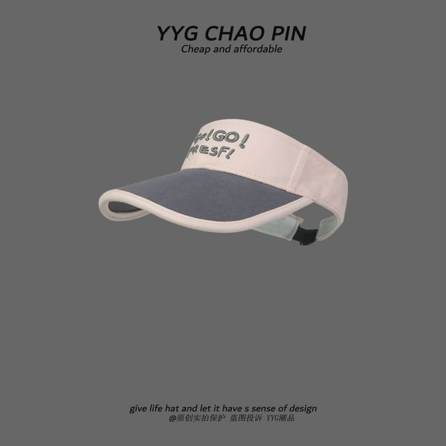 Tone Visor Two Embroidered Lettering Sun