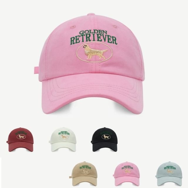 Dog Baseball Embroidered Cap