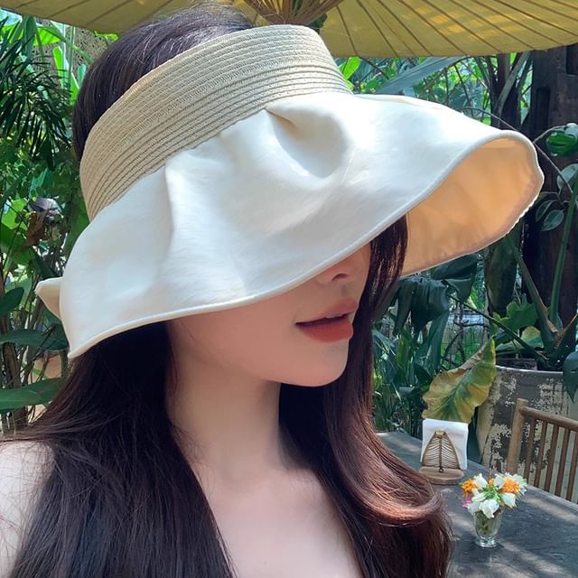 Sun Hat Straw Ruffle