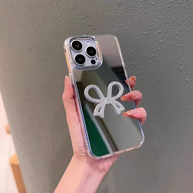 Mirrored Pearl Phone Case Faux