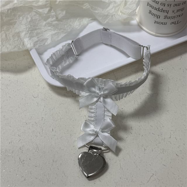 Fabric Ribbon Heart Garter