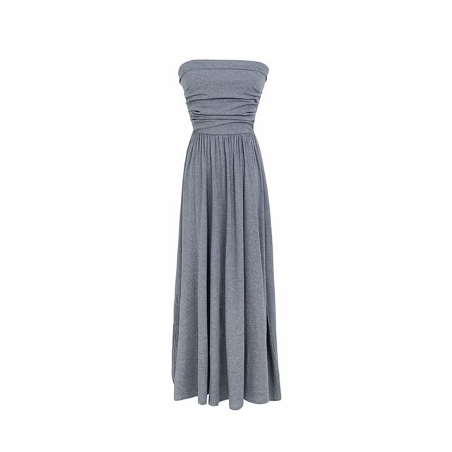 Dress Maxi Ruched Tube A-Line