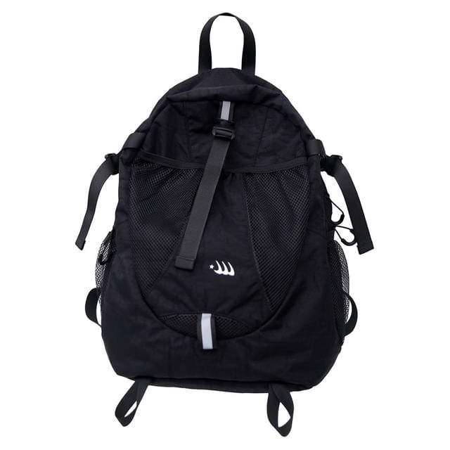 Mesh Star Panel Backpack Multi-Pocket Print