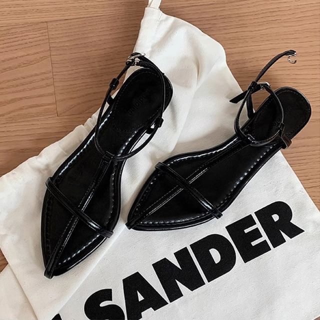 Criss Wedge Sandals Cross Ankle Strap
